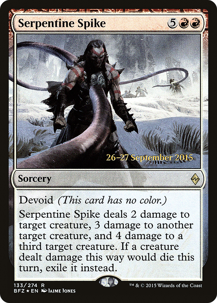 Serpentine Spike  [Battle for Zendikar Prerelease Promos]