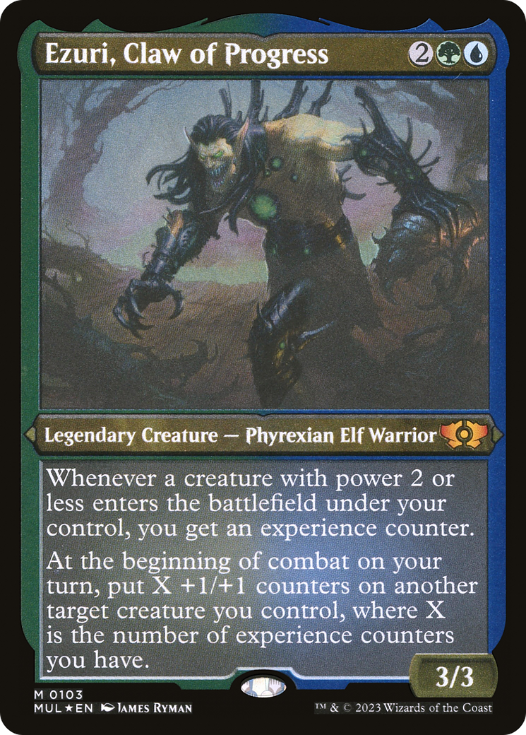 Ezuri, Claw of Progress (Foil Etched) (MUL-103) - Multiverse Legends Foil