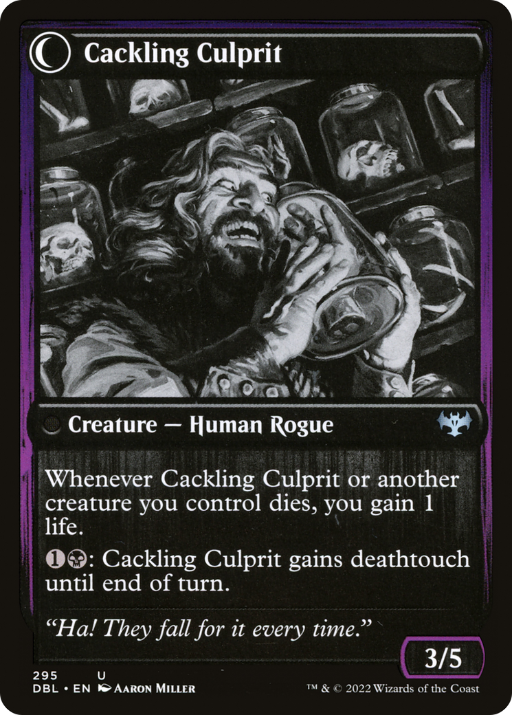 Panicked Bystander // Cackling Culprit (DBL-295) - Innistrad: Double Feature: (Double Faced Transform) Foil
