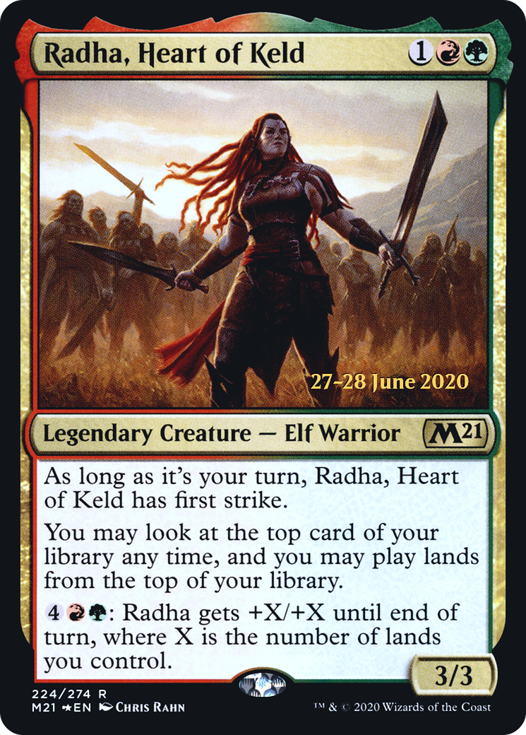 Radha, Heart of Keld  [Core Set 2021 Prerelease Promos]