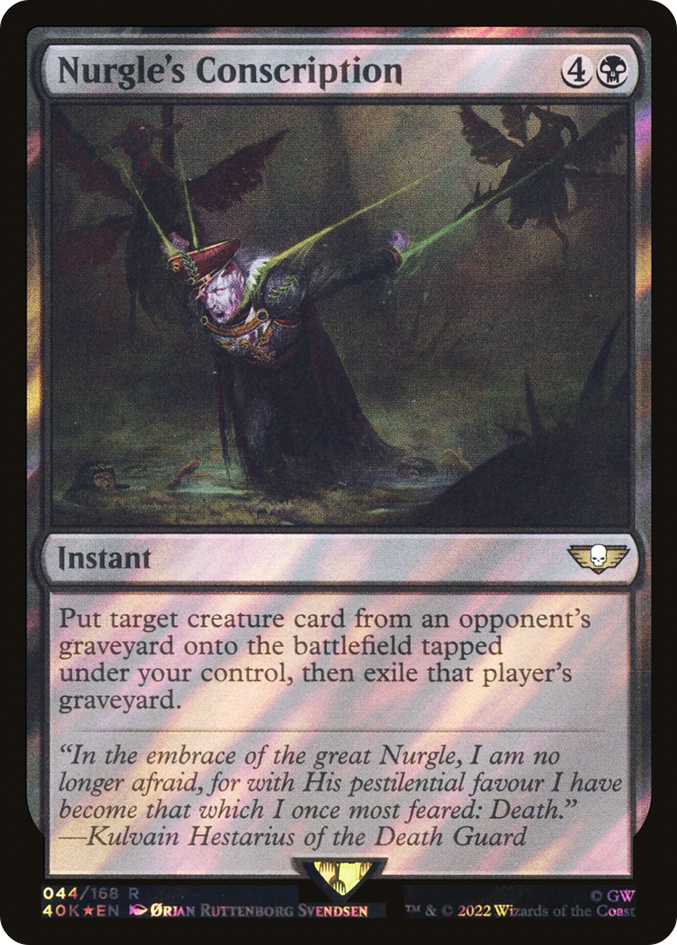Nurgle's Conscription (Surge Foil) [Universes Beyond: Warhammer 40,000]