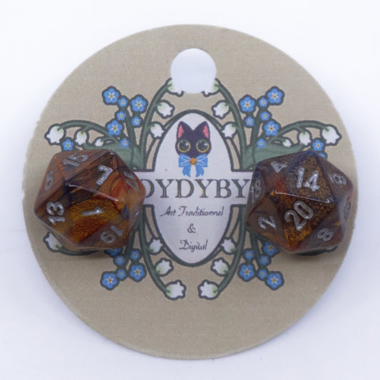 DYDY - Petites boucles d'oreilles D20