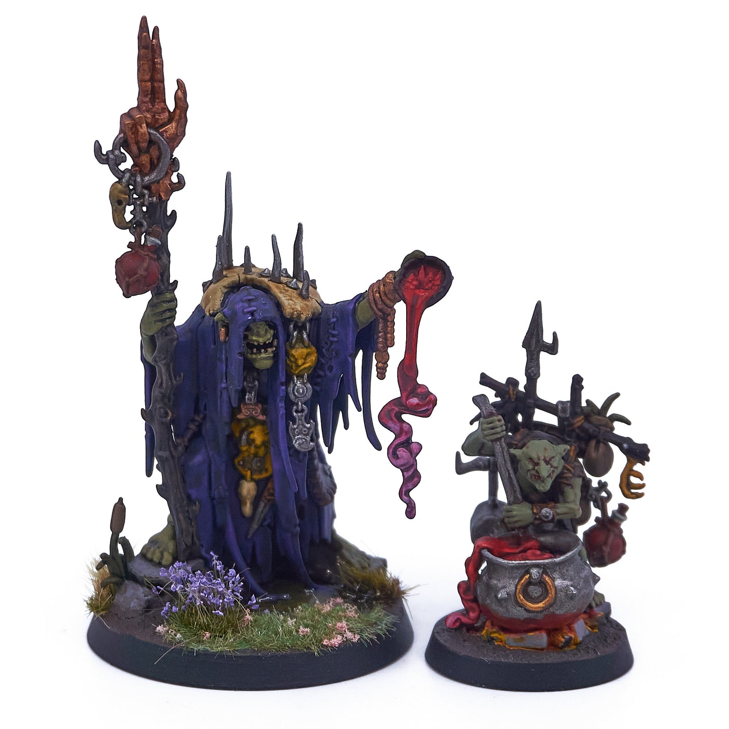 Orruk Warclans - Swampcalla Shaman with Pot-grot (09858) - Used