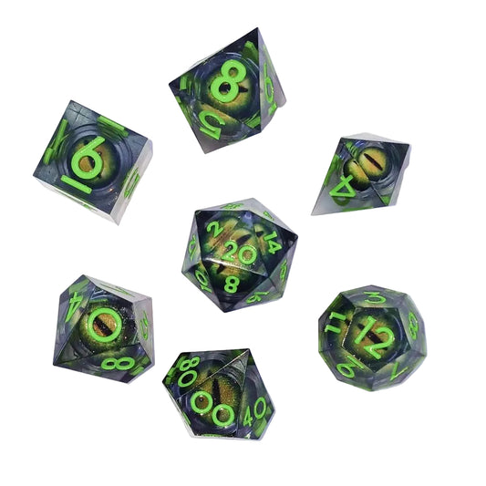 7 Polyhedral Abyss Dice Set - Following Eyes (AB0080)