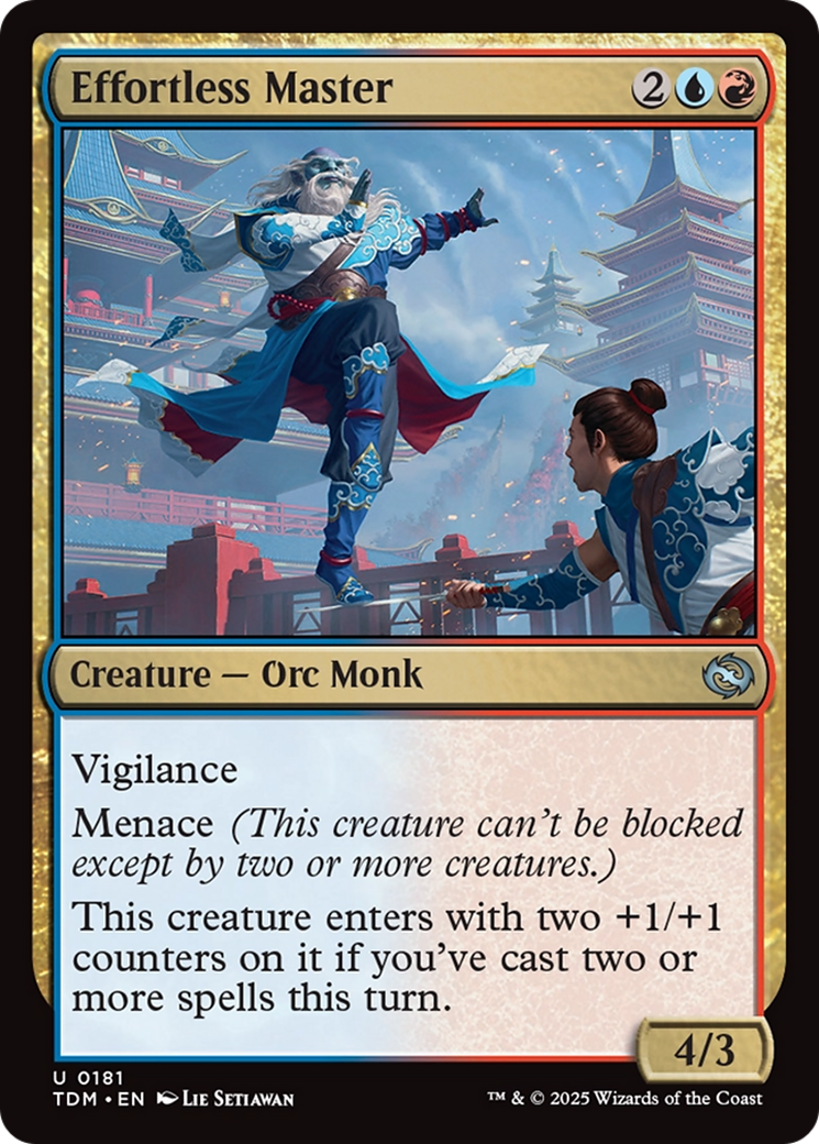 Effortless Master (TDM-181) - Tarkir: Dragonstorm Foil