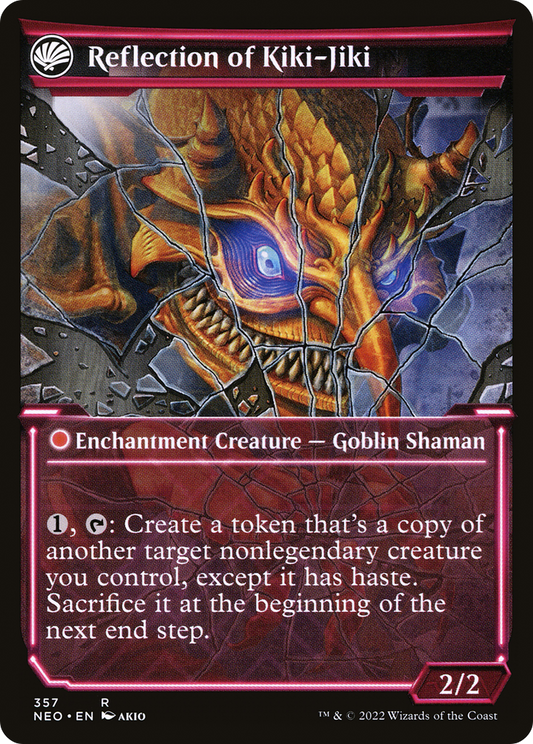 Fable of the Mirror-Breaker // Reflection of Kiki-Jiki (NEO-357) - Kamigawa: Neon Dynasty: (Showcase, fandfc) Foil