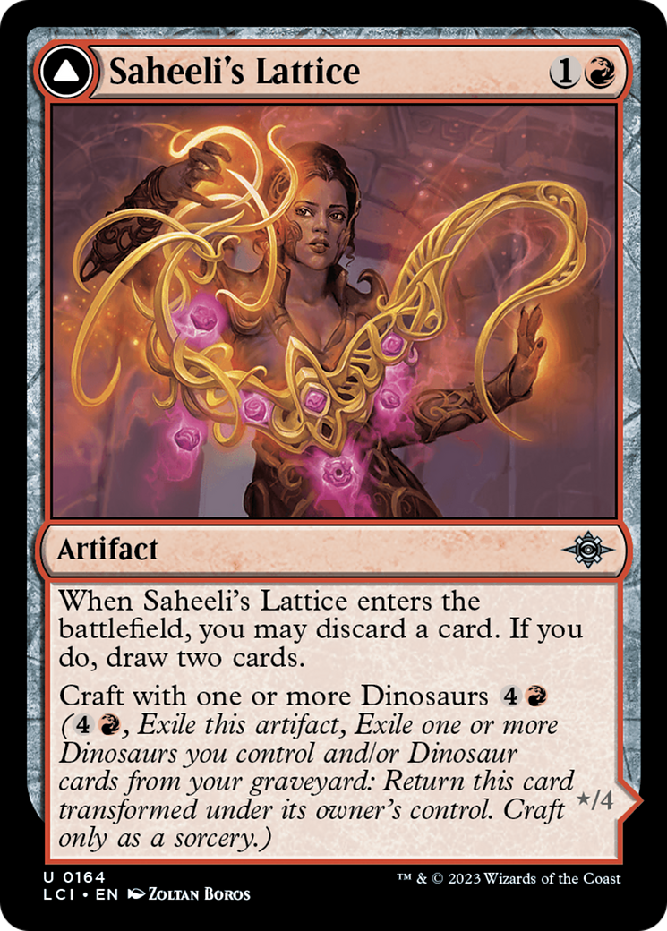 Saheeli's Lattice // Mastercraft Raptor (LCI-164) - The Lost Caverns of Ixalan