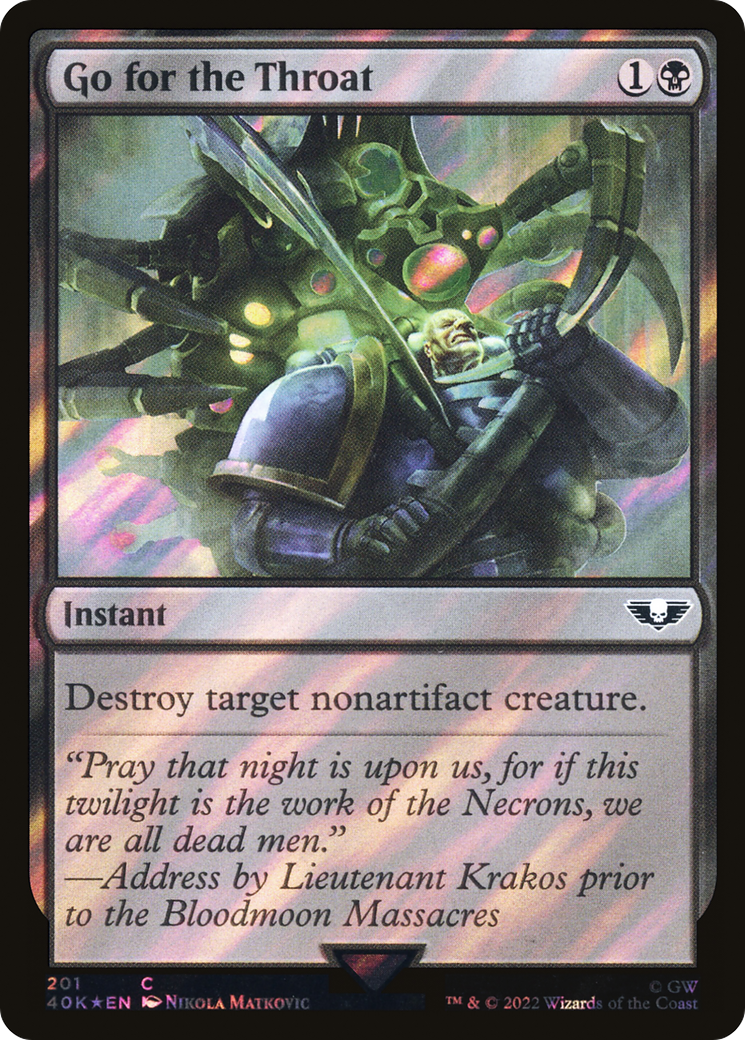 Go for the Throat (Surge Foil) [Universes Beyond: Warhammer 40,000]