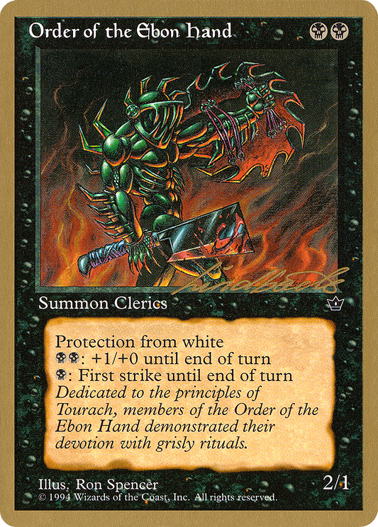 Order of the Ebon Hand (Spencer) (Leon Lindback) [Pro Tour Collector Set]