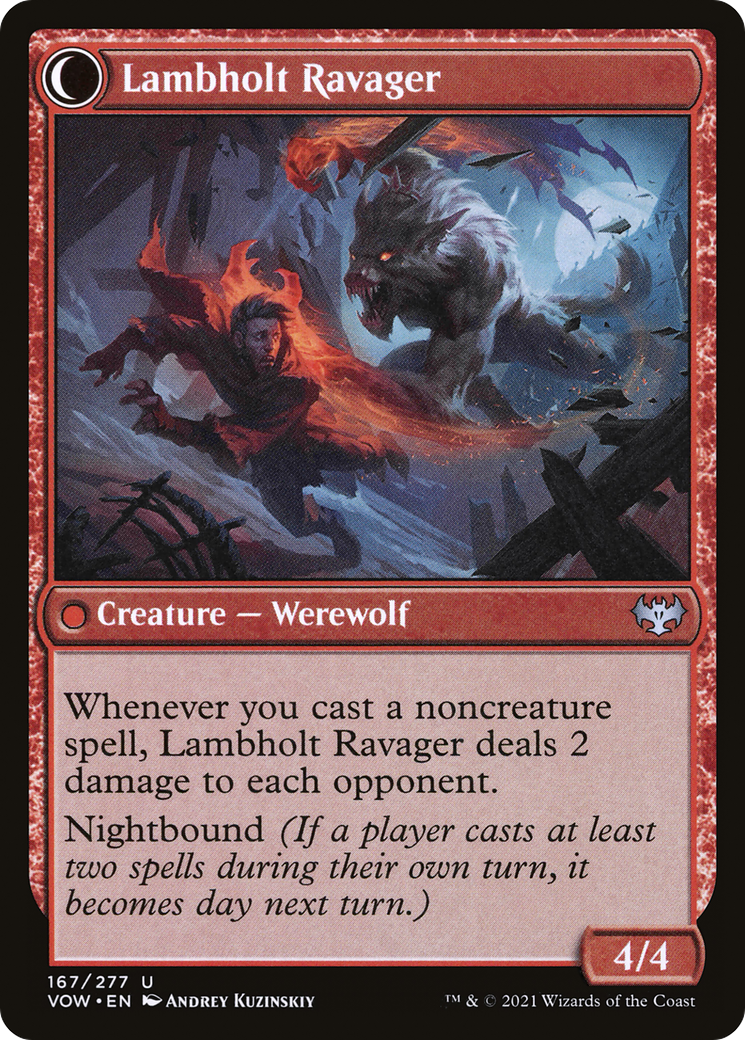 Lambholt Raconteur // Lambholt Ravager (VOW-167) - Innistrad: Crimson Vow: (Double Faced Transform)