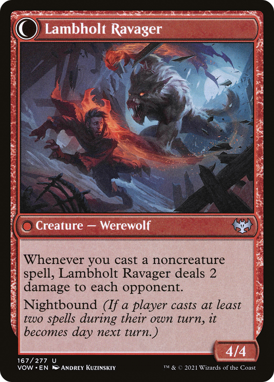 Lambholt Raconteur // Lambholt Ravager (VOW-167) - Innistrad: Crimson Vow: (Double Faced Transform)