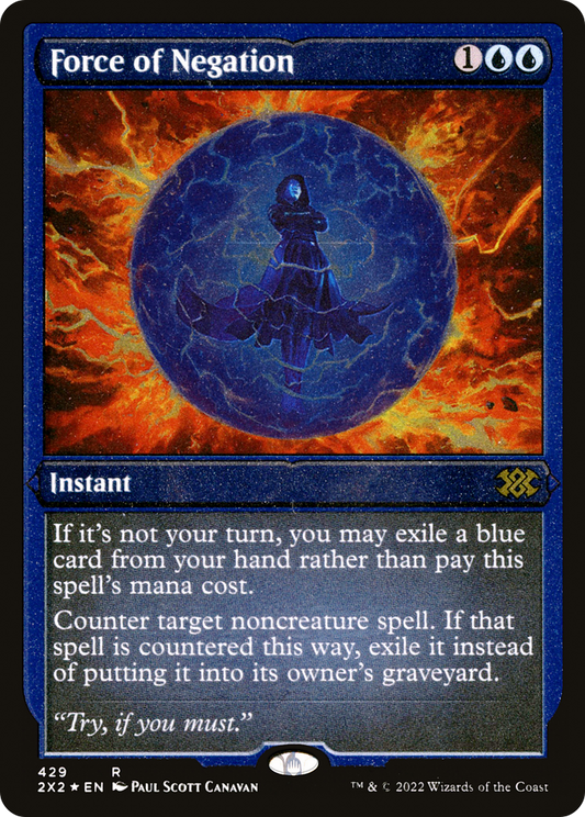 Force of Negation (Foil Etched) (2X2-429) - Double Masters 2022 Foil