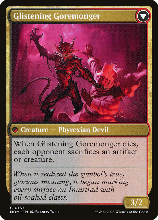 Pyretic Prankster // Glistening Goremonger (MOM-157) - March of the Machine Foil
