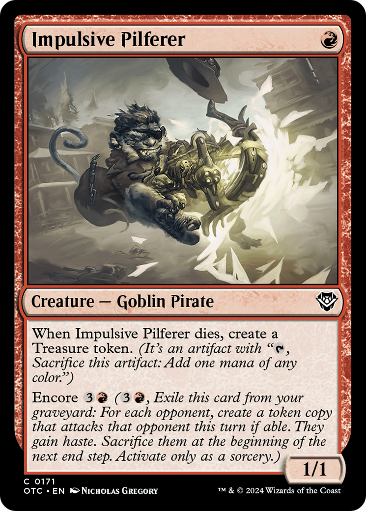 Impulsive Pilferer [Outlaws of Thunder Junction Commander]