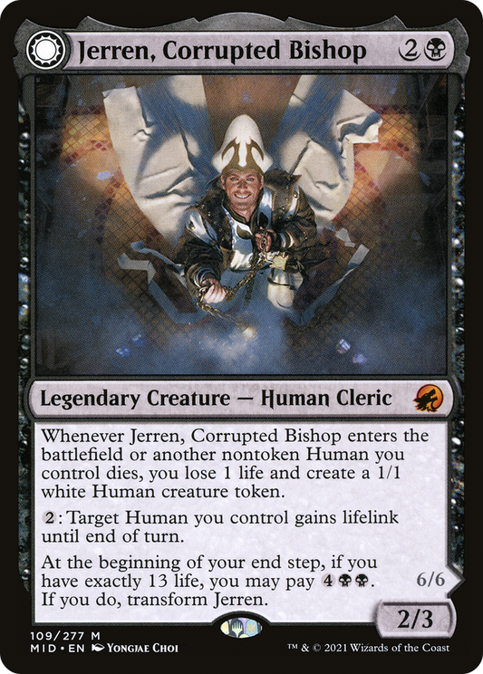 Jerren, Corrupted Bishop // Ormendahl, the Corrupter (MID-109) - Innistrad: Midnight Hunt: (Double Faced Transform)