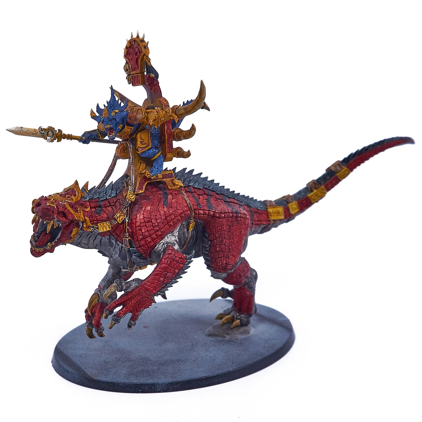 Seraphon - Saurus Oldblood on Carnosaur (10064-V) - Used