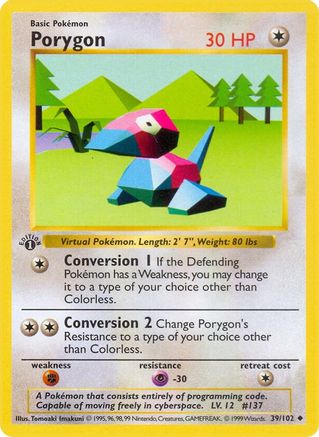 Porygon (39/102) [Base Set Shadowless Unlimited]