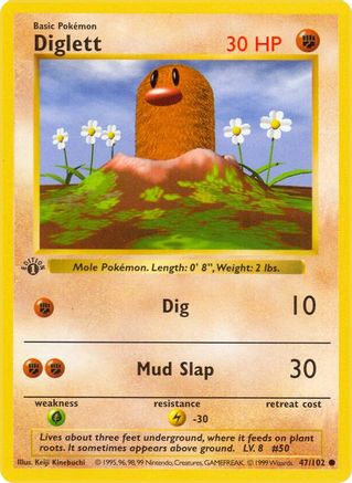 Diglett (47/102) [Base Set Shadowless Unlimited]