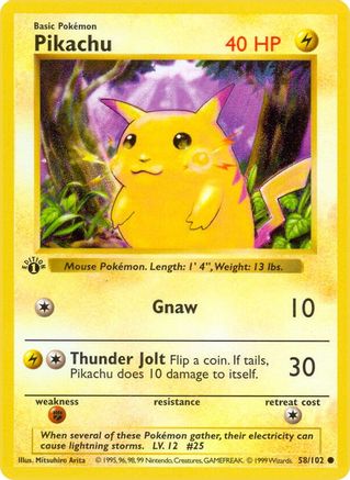 Pikachu (58/102) [Base Set Shadowless Unlimited]