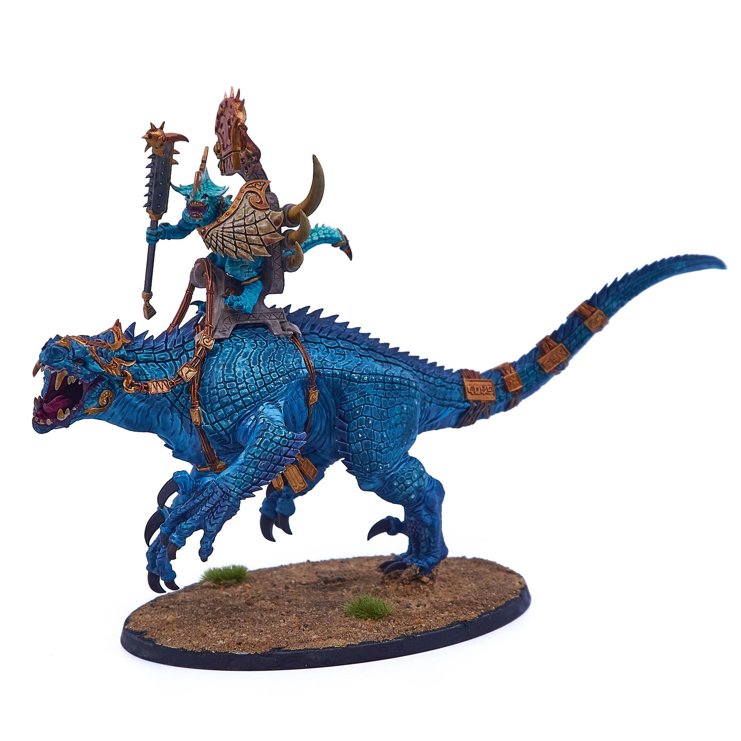 Seraphon - Saurus Scar-Veteran on Carnosaur (10796-V) - Used
