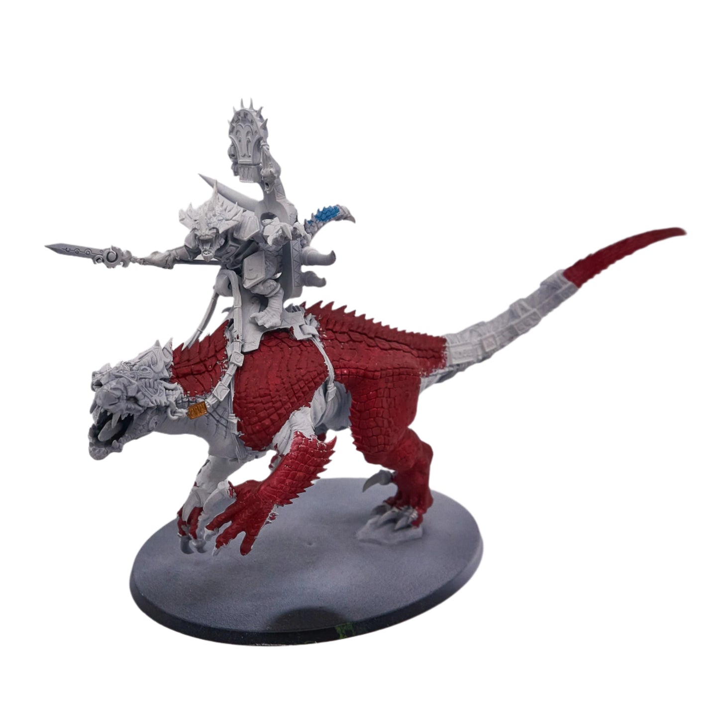 Seraphon - Saurus Old Blood on Carnosaur (11992-V) - Used