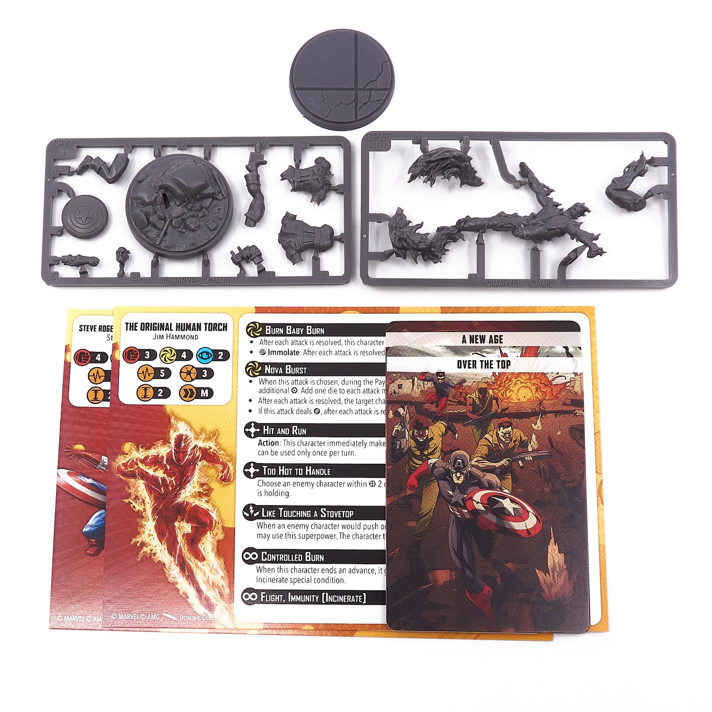 Marvel Crisis Protocol - Captain America & The Original Human Torch (13926) - Used