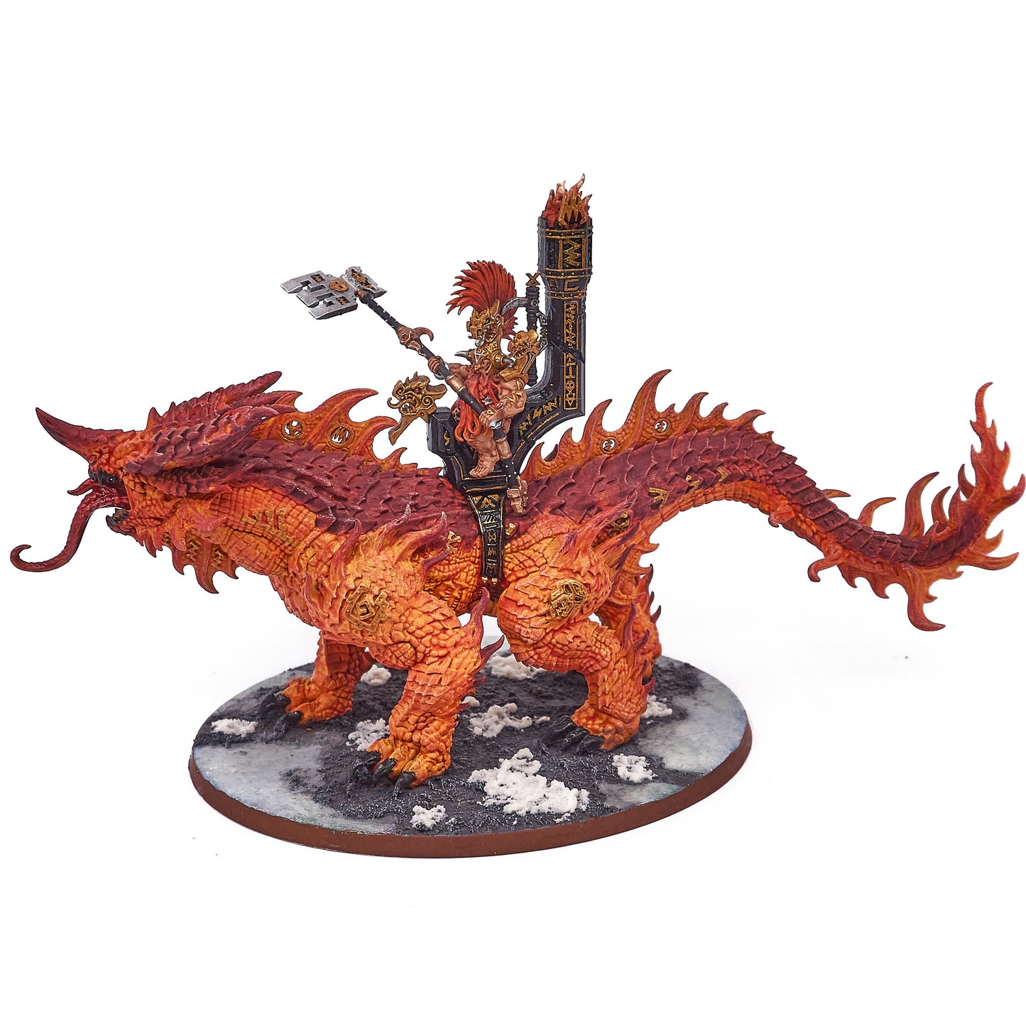 Fyreslayers - Auric Runefather on Magmadroth (14392-V) - Used