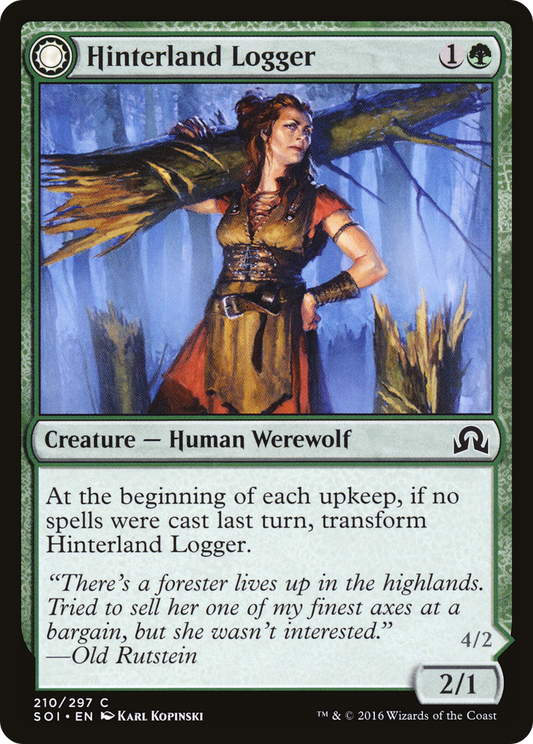 Hinterland Logger // Timber Shredder (SOI-210) - Shadows over Innistrad: (Double Faced Transform)