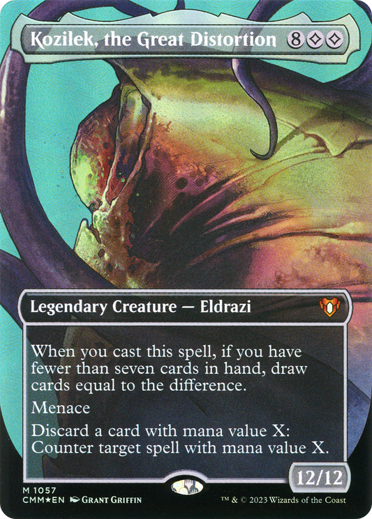 Kozilek, the Great Distortion (Borderless Textured Foil Frame Break) [Commander Masters]