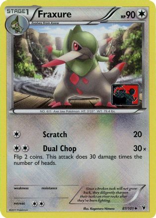 Fraxure (87/101) (League Promo) [Black & White: Noble Victories]