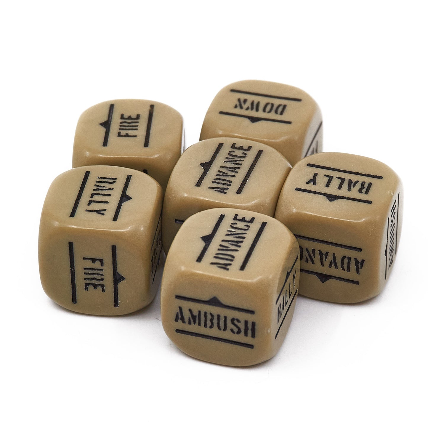 Bolt Action - Bolt Action Orders Dice - Sand (16509) - Used