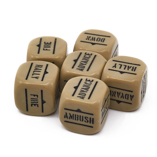 Bolt Action - Bolt Action Orders Dice - Sand (16509) - Used