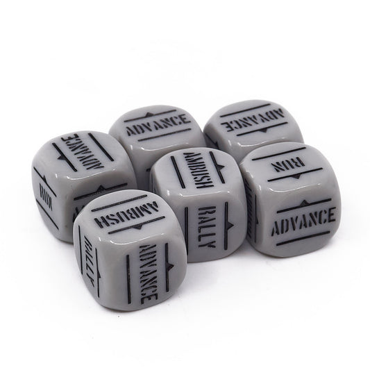 Bolt Action - Bolt Action Orders Dice - Grey (16511) - Used