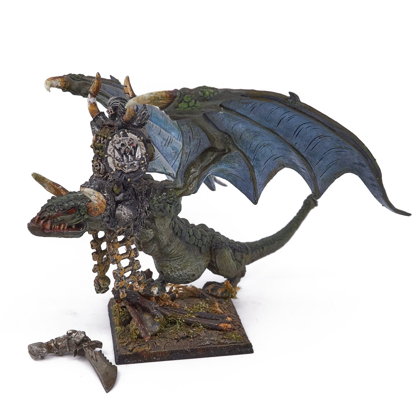 Orc & Goblin Tribes - Orc Warboss on Wyvern (17128) - Used