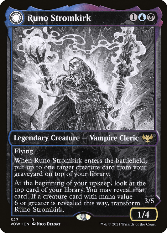 Runo Stromkirk // Krothuss, Lord of the Deep (VOW-327) - Innistrad: Crimson Vow: (Showcase, Double Faced Transform)
