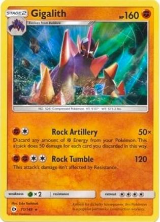 Gigalith (71/149) (Cosmos Holo) (Blister Exclusive) [Sun & Moon: Base Set]