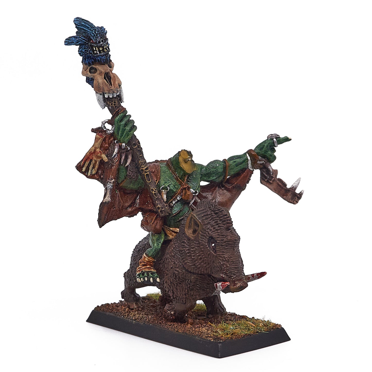 Orc and Goblin Tribes - Wurrzag Savage Orc Shaman on Boar (Incomplete) (17599) - Used