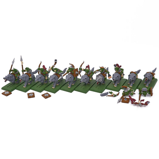 Orc and Goblin Tribes - Goblin Wolf Rider Mob (Damaged) (17839) - Used