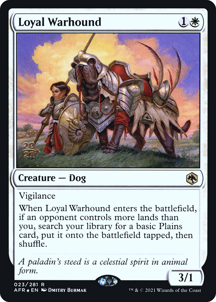 Loyal Warhound [Dungeons & Dragons: Adventures in the Forgotten Realms Prerelease Promos]