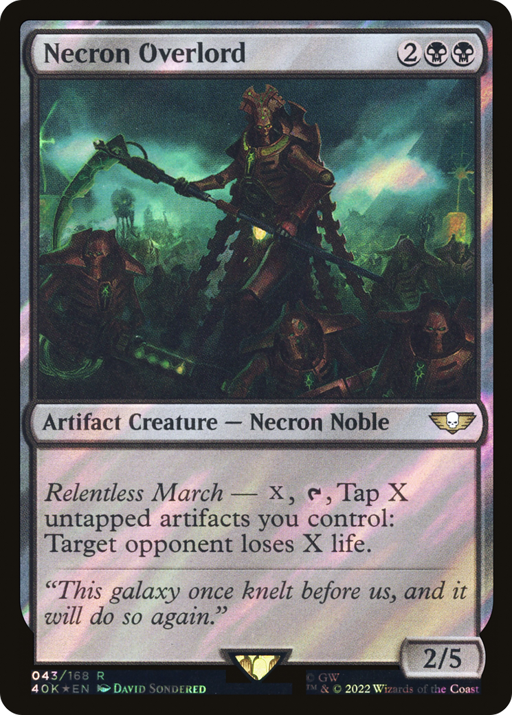 Necron Overlord (Surge Foil) [Universes Beyond: Warhammer 40,000]