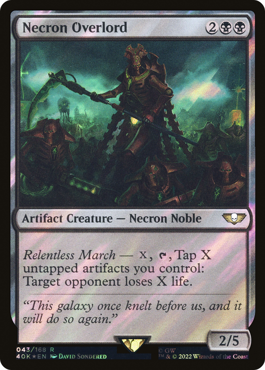 Necron Overlord (Surge Foil) [Universes Beyond: Warhammer 40,000]