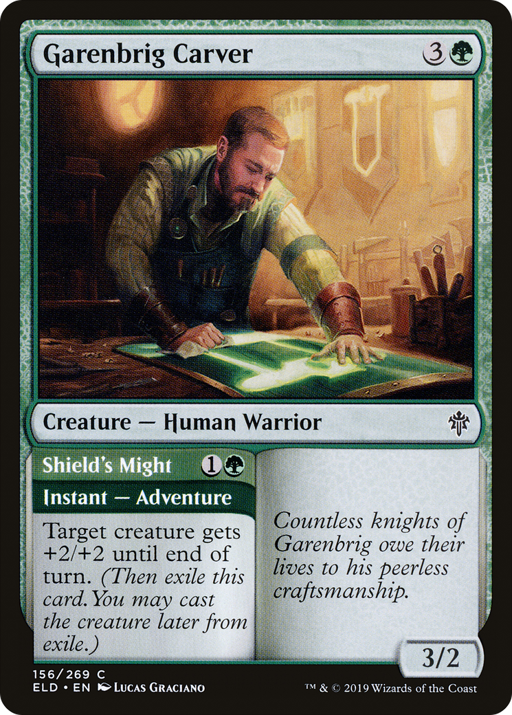 Garenbrig Carver // Shield's Might (ELD-156) - Throne of Eldraine Foil