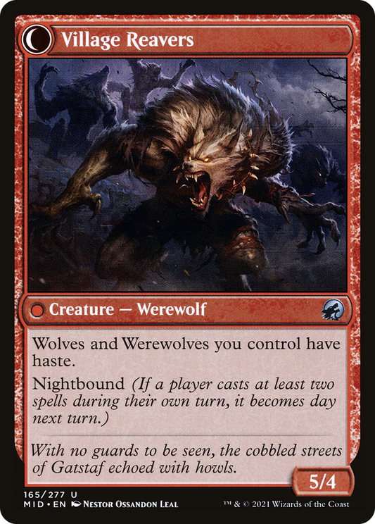 Village Watch // Village Reavers (MID-165) - Innistrad: Midnight Hunt: (Double Faced Transform) Foil