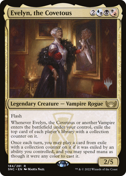 Evelyn, the Covetous (Promo Pack) [Streets of New Capenna Promos]