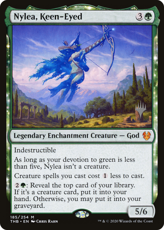 Nylea, Keen-Eyed (PPTHB-185) - Theros Beyond Death Promos: (enchantment) Foil