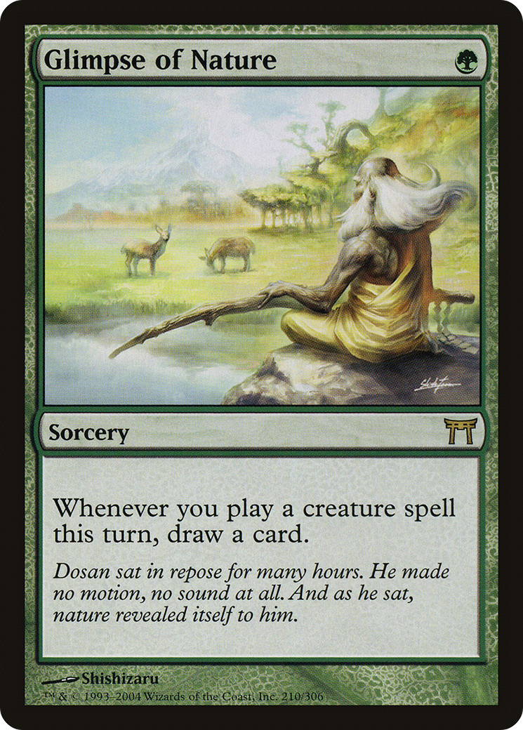 Glimpse of Nature (CHK-210) - Champions of Kamigawa