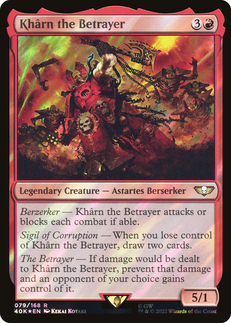 Kharn the Betrayer (Surge Foil) [Universes Beyond: Warhammer 40,000]