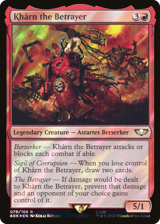 Kharn the Betrayer (Surge Foil) [Universes Beyond: Warhammer 40,000]