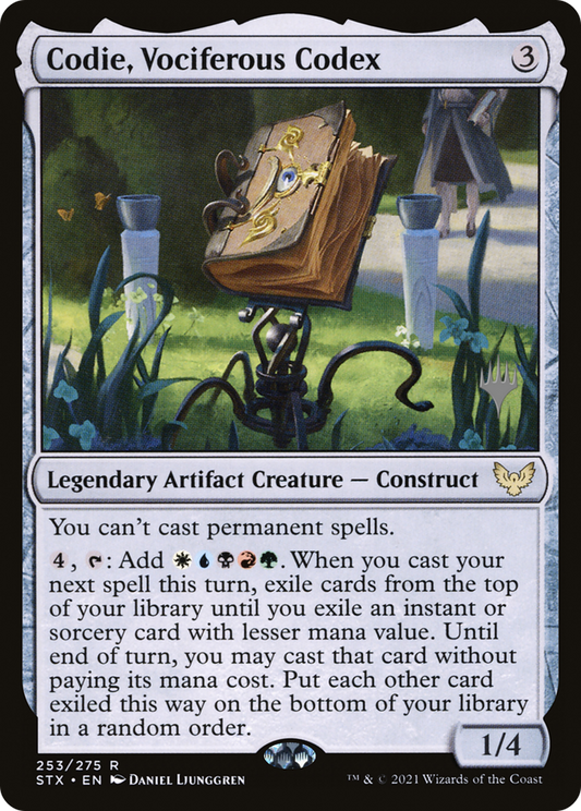 Codie, Vociferous Codex (Promo Pack) [Strixhaven: School of Mages Promos]
