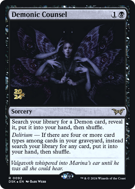 Demonic Counsel [Duskmourn: House of Horror Prerelease Promos]